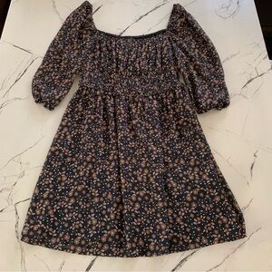 Floral Print Off-Shoulder Dress